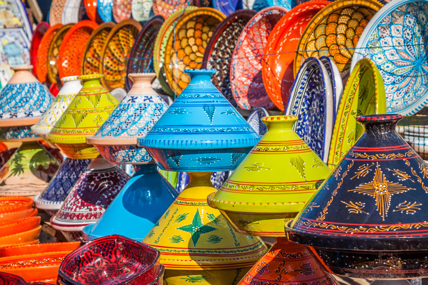 Tajines in the market, Marrakesh,Morocco